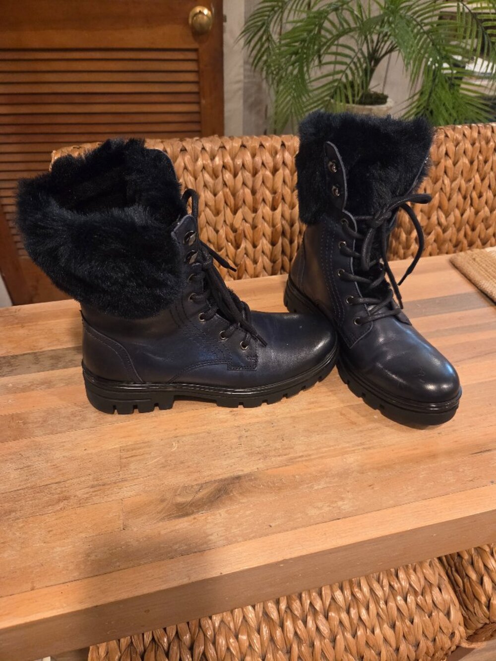 Navy Blue Boots